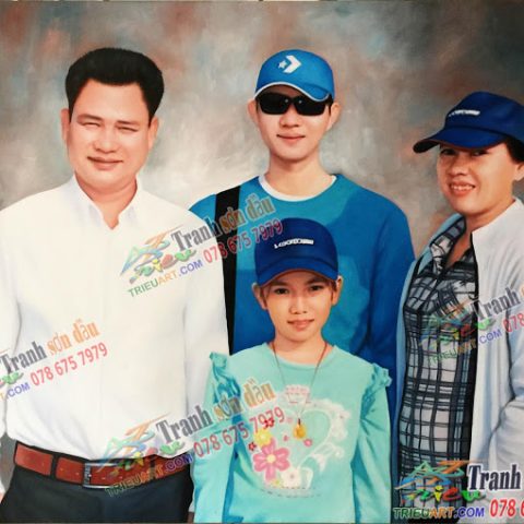 tranh chan dung gia dinh